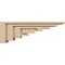 Ekena Millwork 4"W x 24"D x 8"H Thin Landon Rough Cedar Woodgrain TimberThane Corbel, Primed Tan CORUR04X24X08LANRCPR - alternate 3